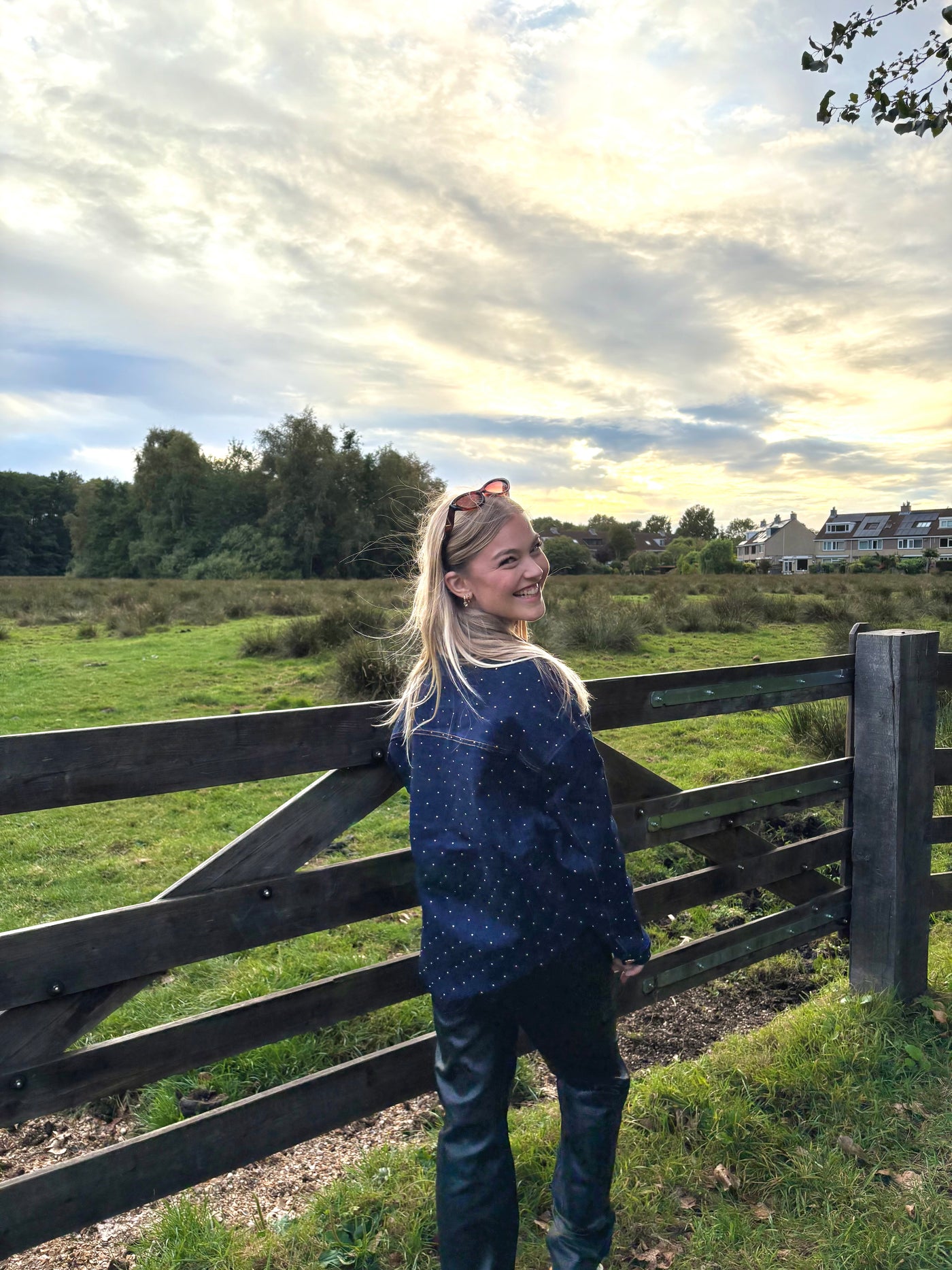 Skye denim blouse