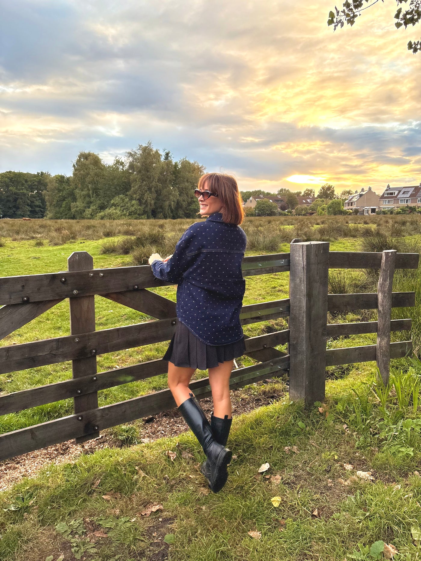 Skye denim blouse