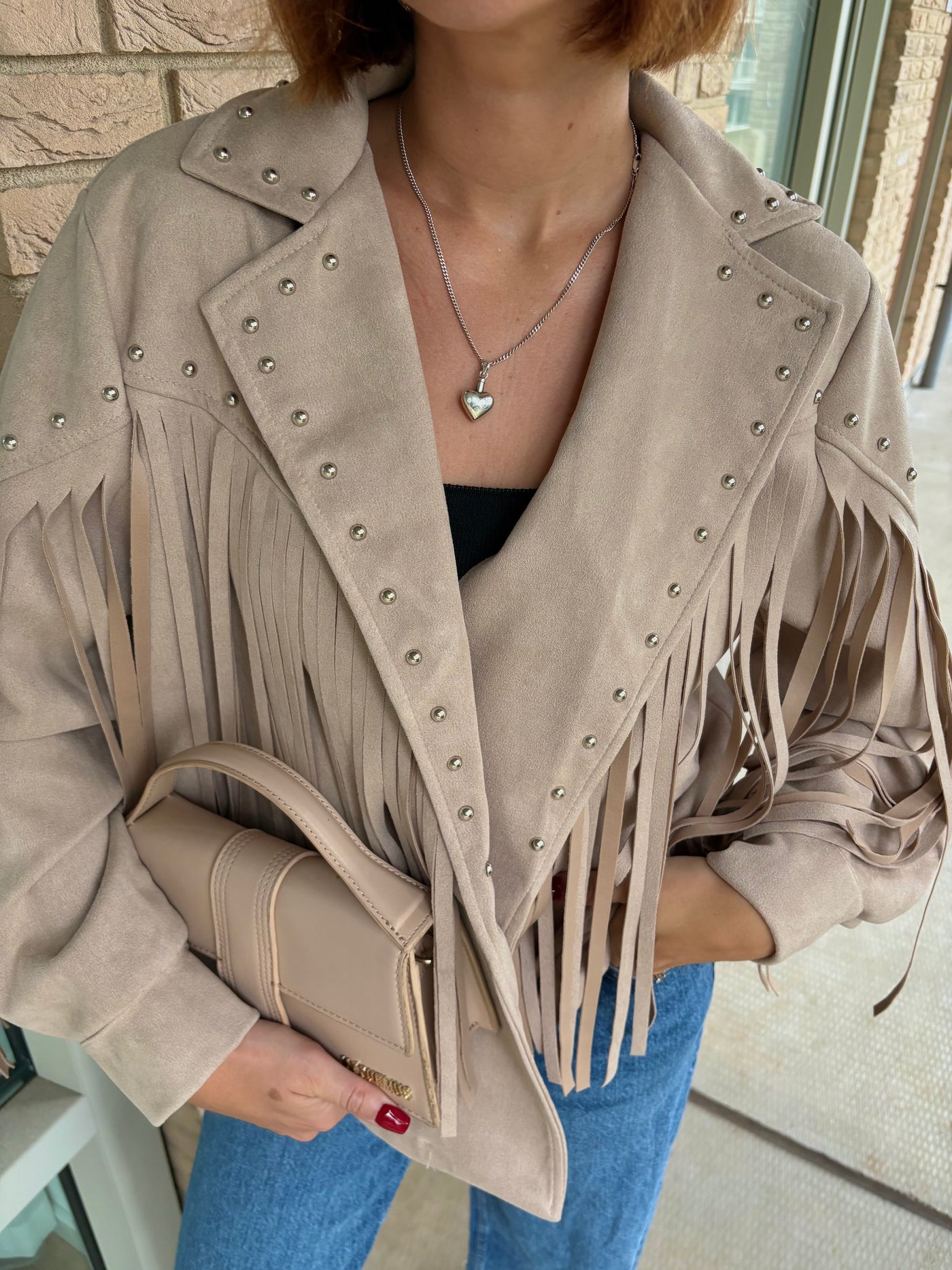 Lana franje coat