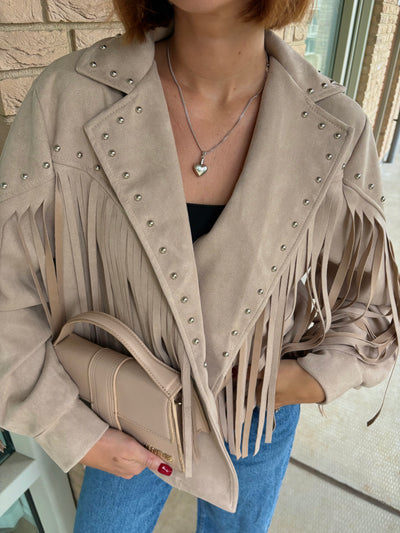 Lana franje coat