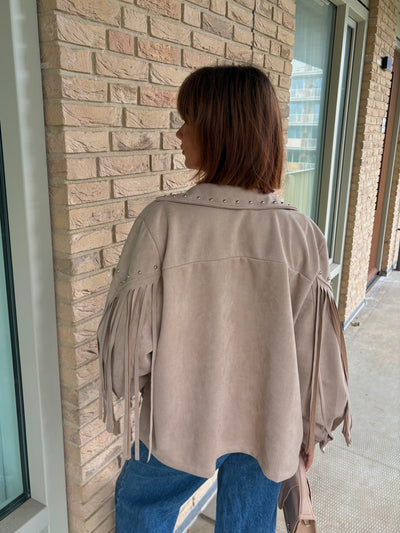 Lana franje coat
