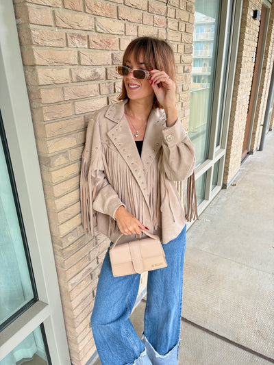 Lana franje coat