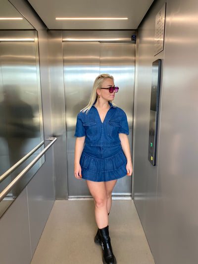 Quinn top denim