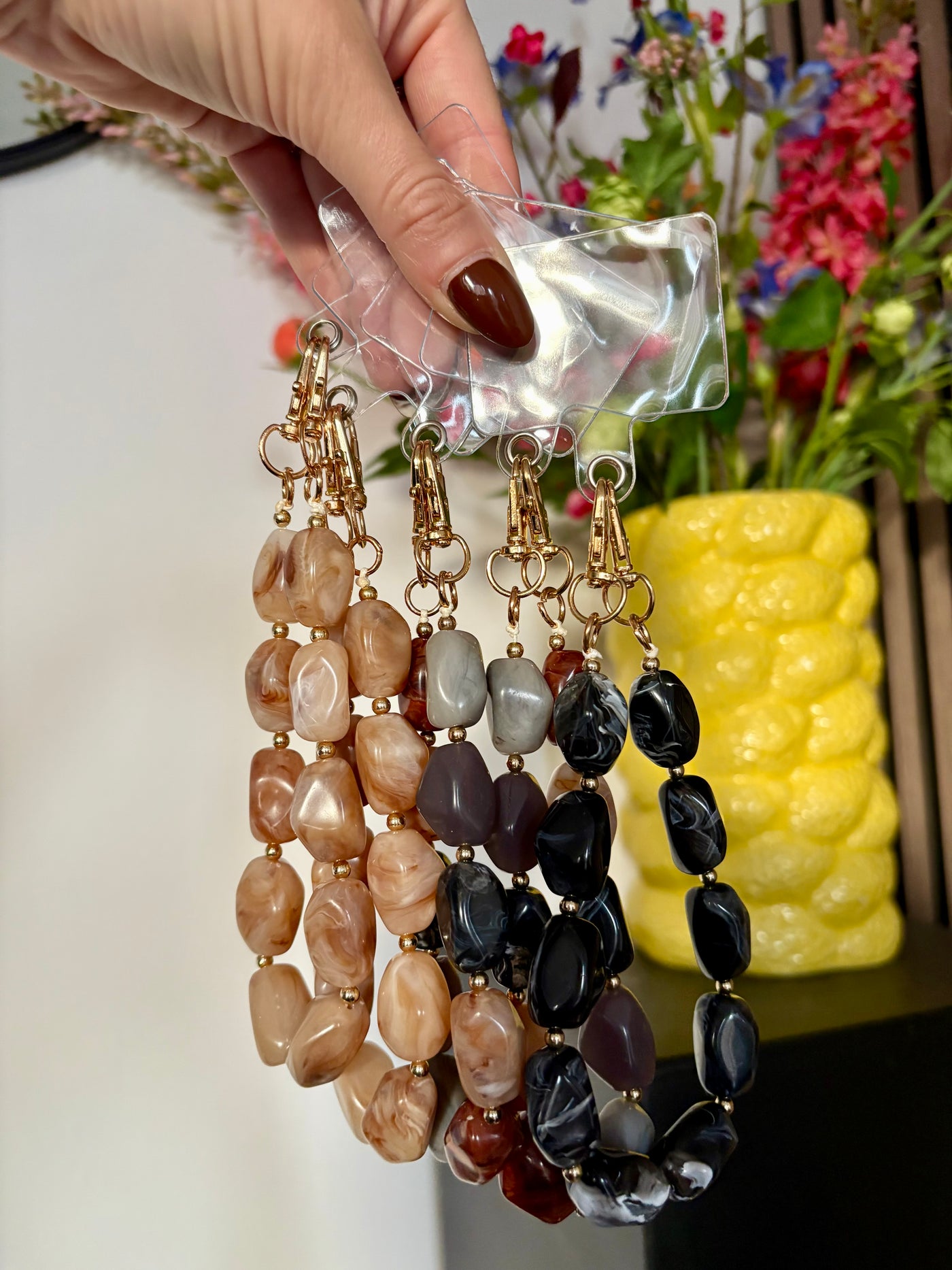 Telefoonkoord marmer gemstone