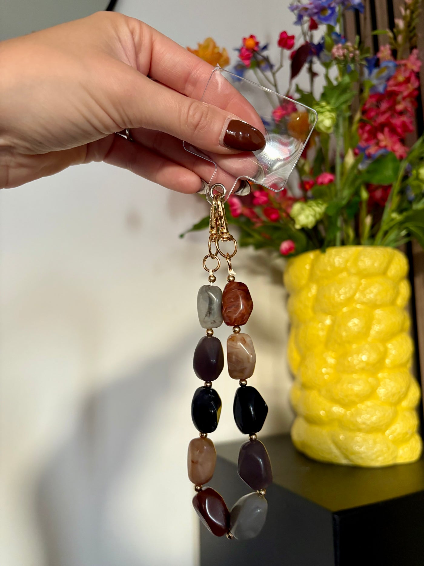 Telefoonkoord marmer gemstone