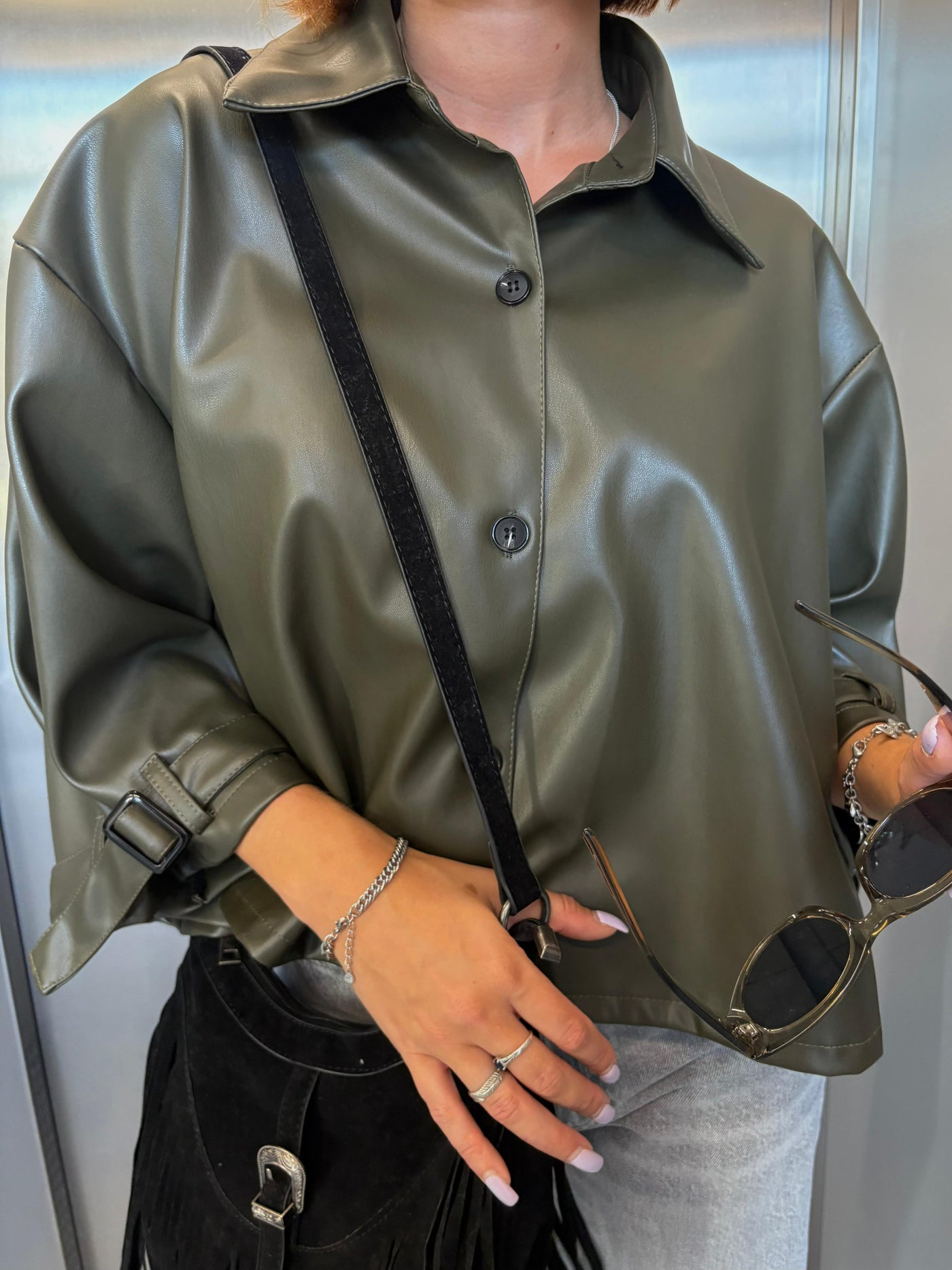 Maya leren coat