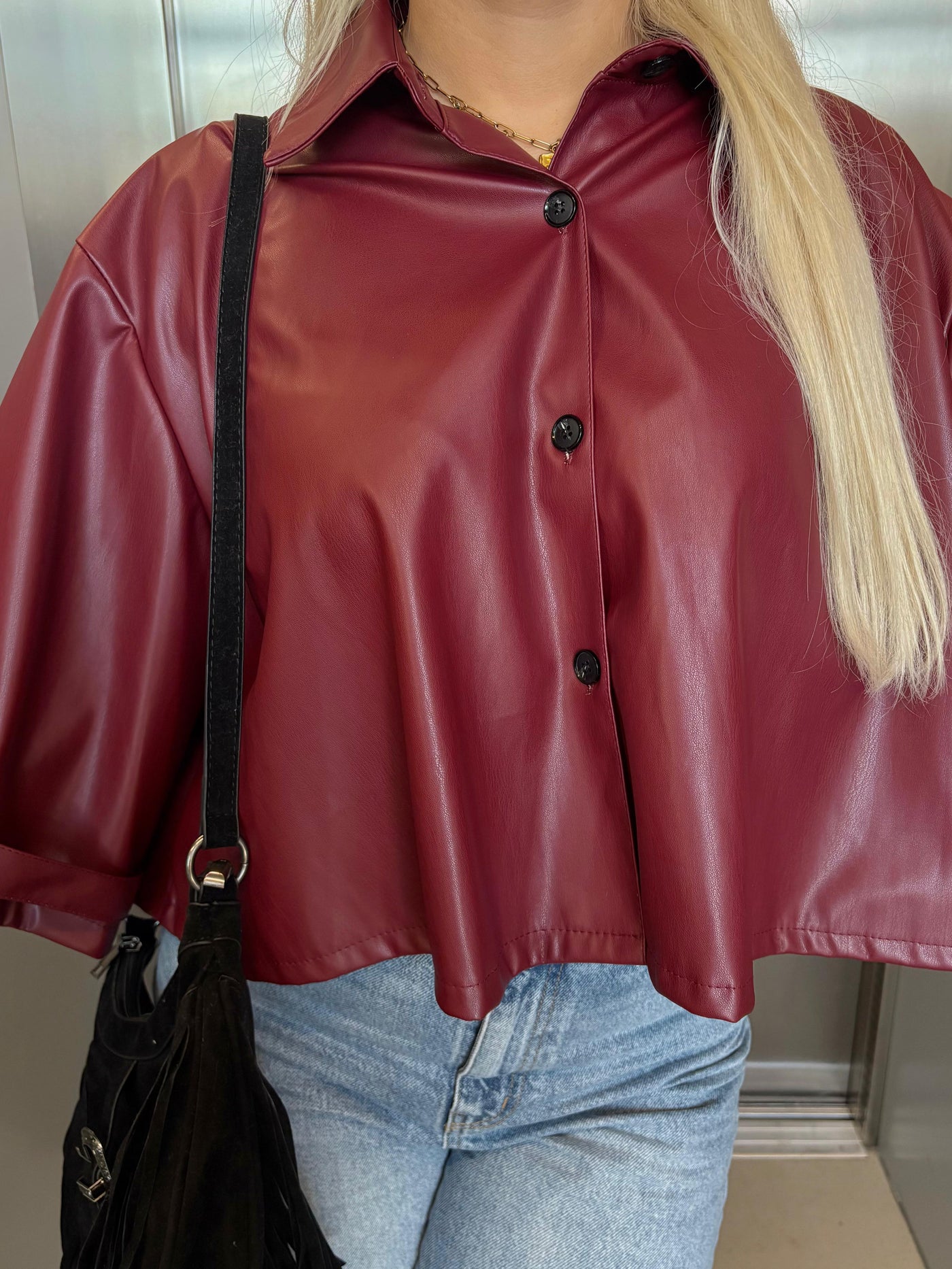 Maya leren coat
