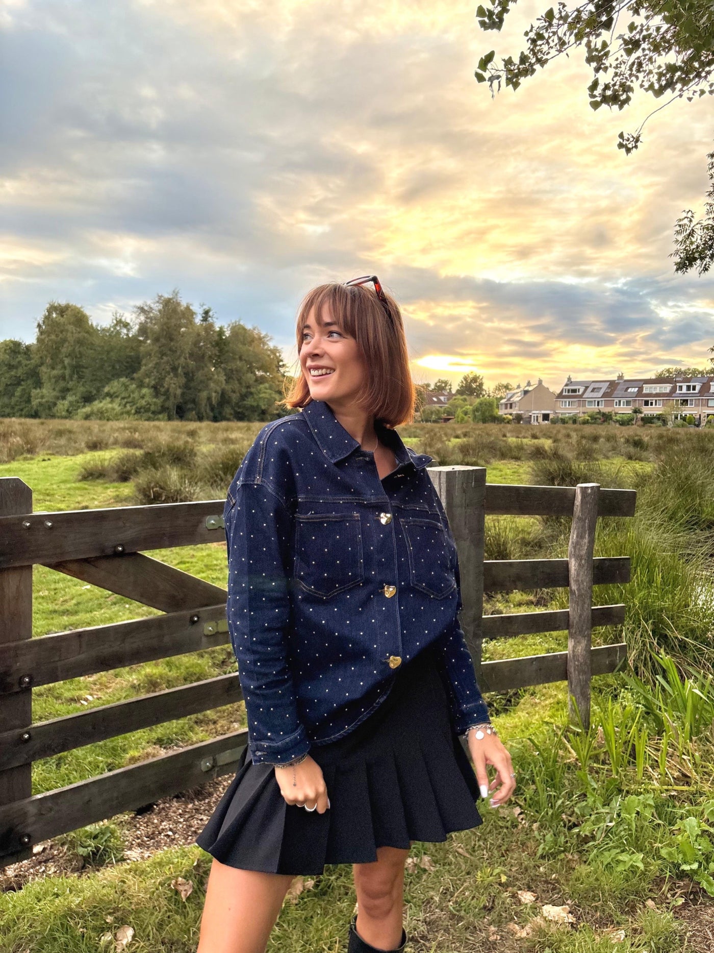 Skye denim blouse